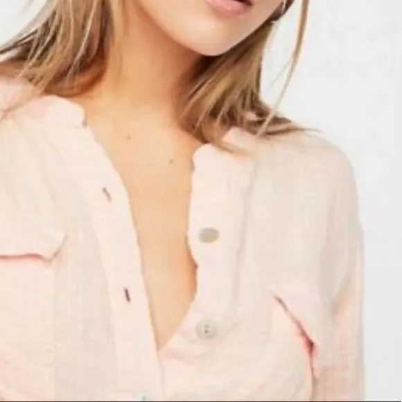 NWT Free People Talk To Me Buttondown Top Shirt - Picture 6 of 7
